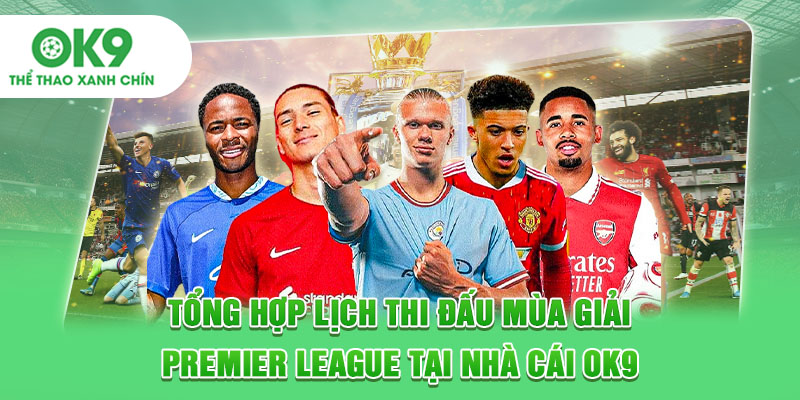 Tổng hợp lịch thi đấu mùa giải Premier League tại nhà cái OK9
