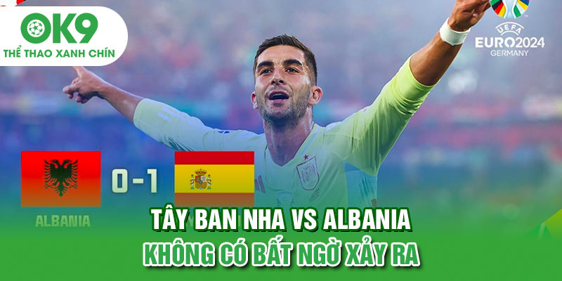 Tây Ban Nha vs Albania không có bất ngờ xảy ra