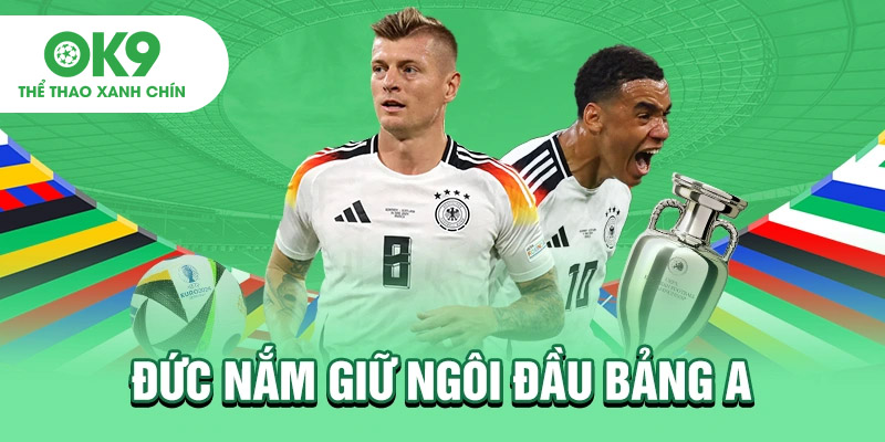 Đức nắm giữ ngôi đầu bảng A