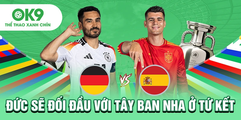 Đức sẽ đối đầu với Tây Ban Nha ở Tứ kết